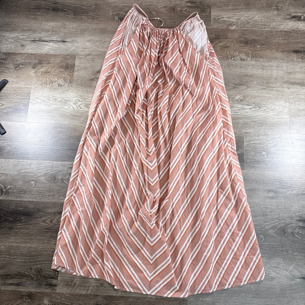 Mer-Sea & Co Women's Patio Dress Brick Red Stripe One Size - NWT